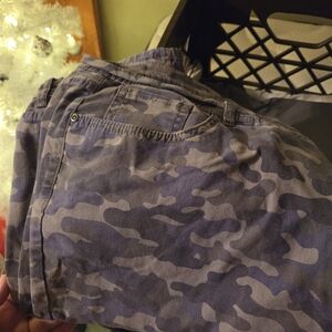 Denim&Co Blue Camouflage Jeggings